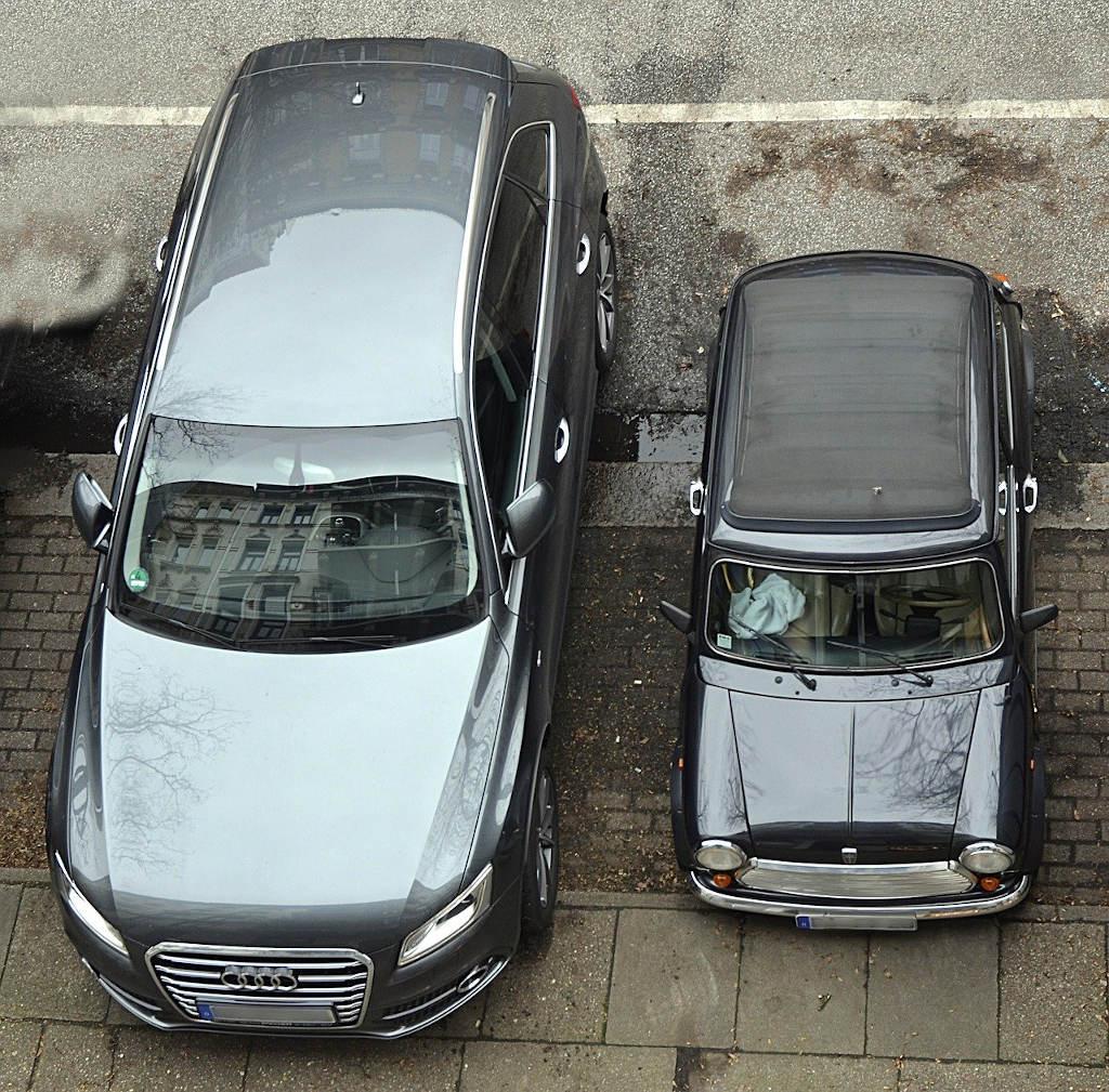 Vergleich Groesse SUV und Mini
