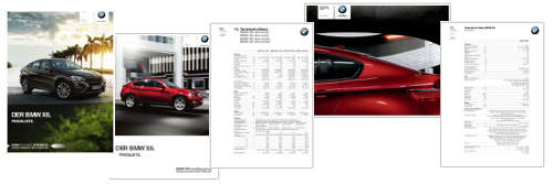Preislisten, Kataloge  & Datenblätter zum BMW X6