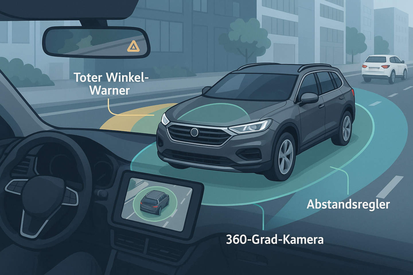 Rundumsicht und Sicherheitssysteme bei großen SUV
