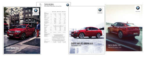 Technische Daten, Kataloge & Preislisten zum BMW X4
