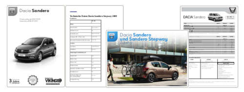 Dacia Sandero Stepway - Datenblätter, Kataloge & Preislisten