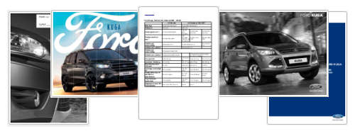 Ford Kuga - Datenblätter, Preisliste & Kataloge